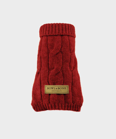 HUNDEPULLOVER ASPEN ROT VON BOWL AND BONE REPUBLIC