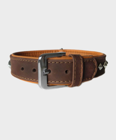 HUNDEHALSBAND ROMA MOCCA / COGNAC VON DAS LEDERBAND